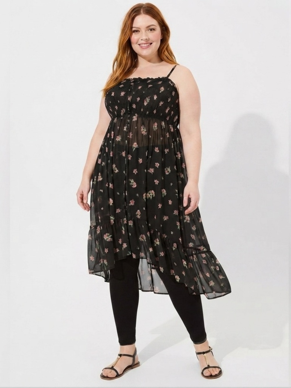 Torrid Chiffon Button Up Tunic #9851